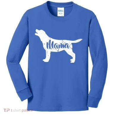 Dog Mama Mom Kids Long Sleeve Shirt