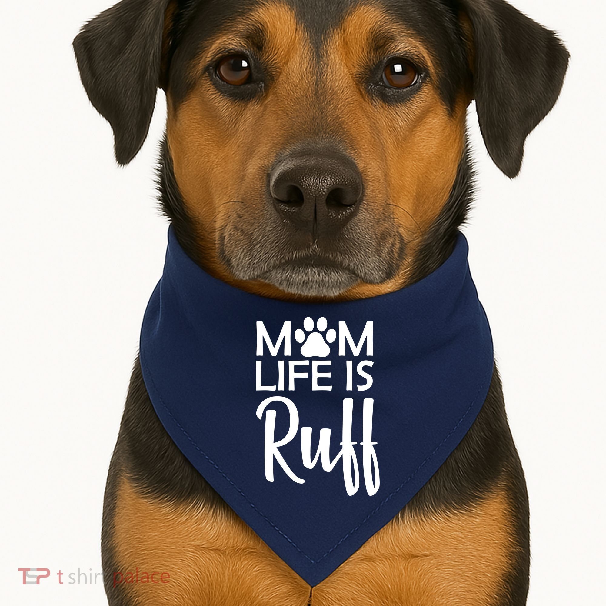 Dog Mom Life Is Ruff USA-Made Doggie Bandana