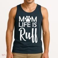 Dog Mom Life Is Ruff Tank Top thumb 3