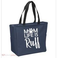 Dog Mom Life Is Ruff Tote Bag thumb 2