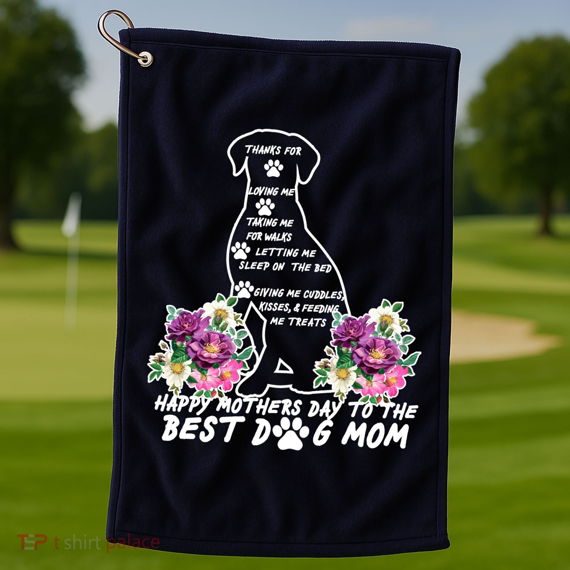Dog Mom Mothers Day Golf Towel