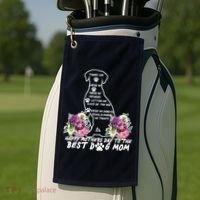 Dog Mom Mothers Day Golf Towel thumb 2