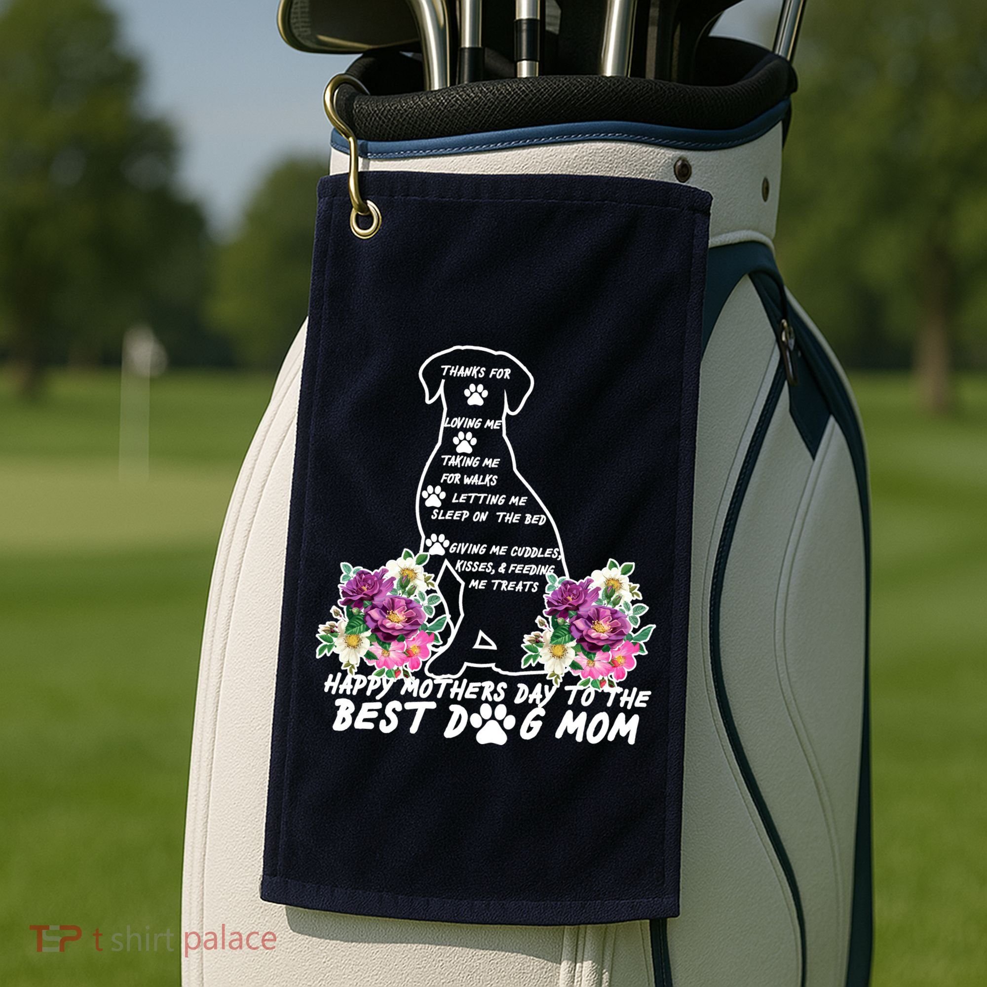 Dog Mom Mothers Day Golf Towel