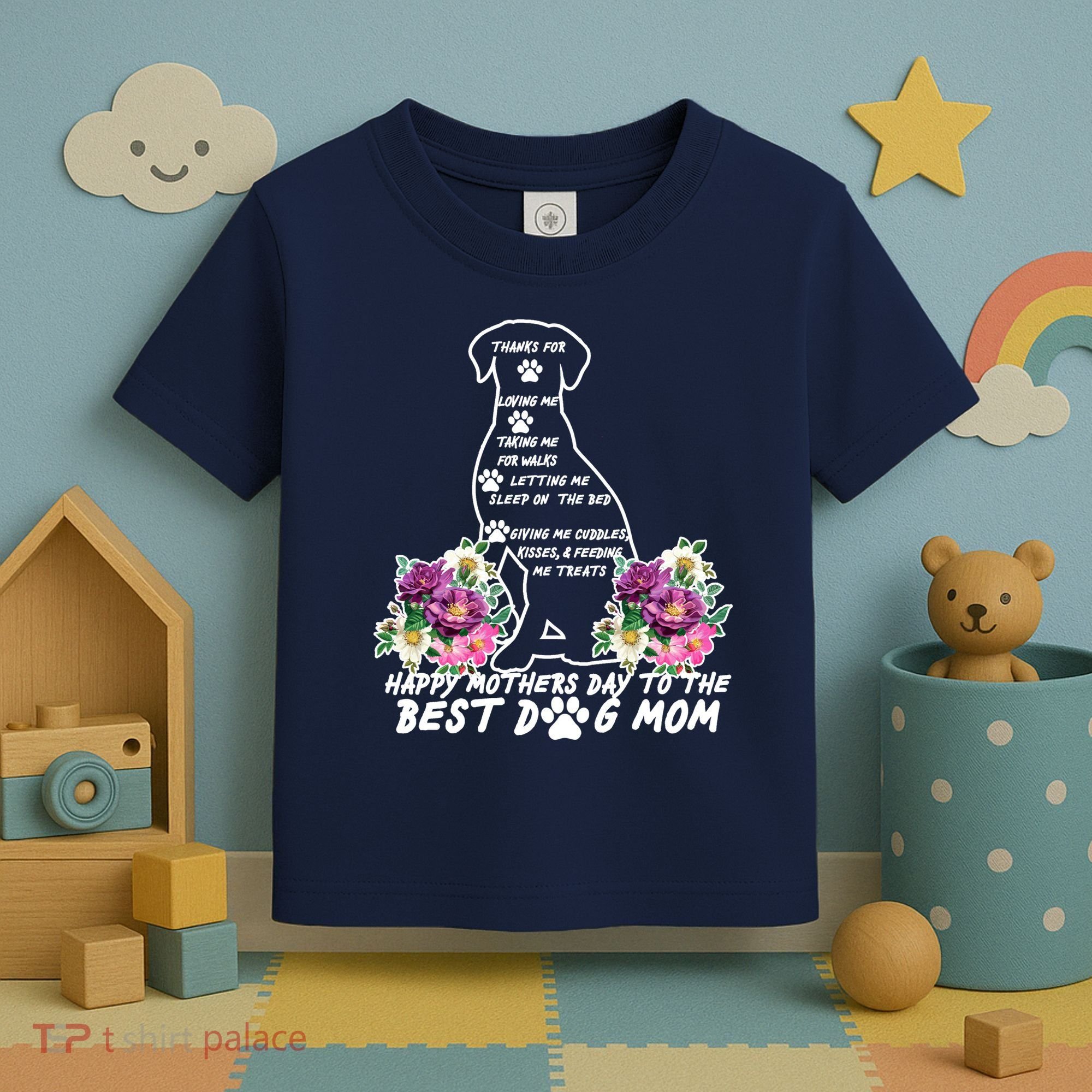 Dog Mom Mothers Day Toddler T-Shirt