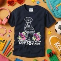 Dog Mom Mothers Day Kids T-Shirt thumb 3