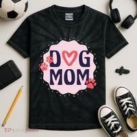 Dog Mom Paw Kids Tie-Dye T-Shirt thumb 2