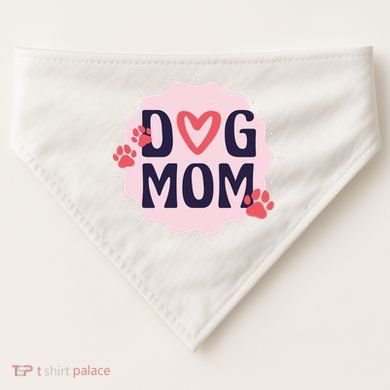 Dog Mom Paw USA-Made Doggie Bandana