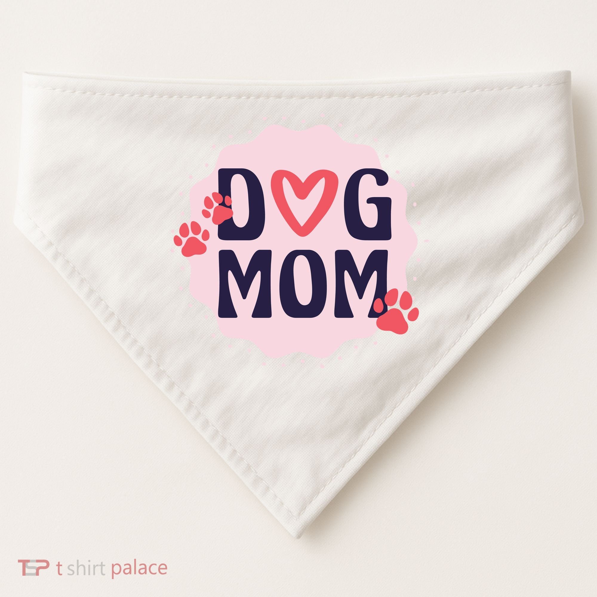 Dog Mom Paw USA-Made Doggie Bandana