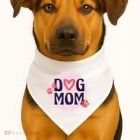 Dog Mom Paw USA-Made Doggie Bandana thumb 1