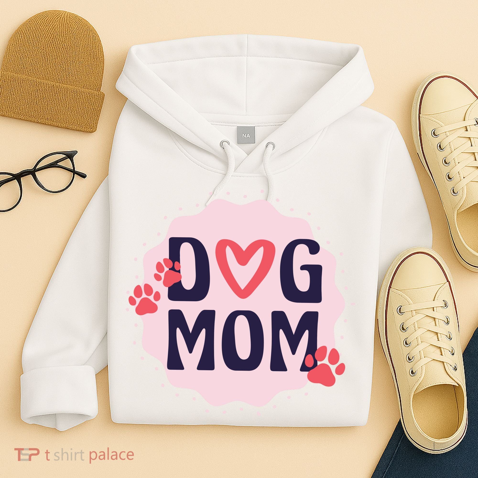 Dog Mom Paw Hoodie