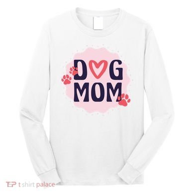 Dog Mom Paw Long Sleeve Shirt