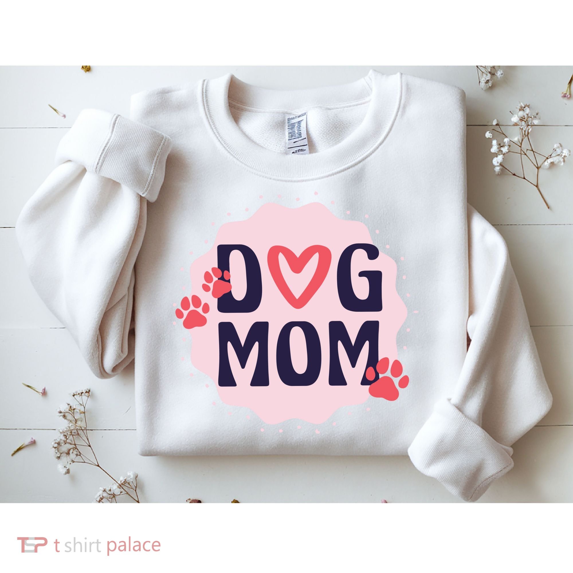 Dog Mom Paw Sweatshirt