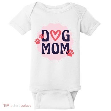 Dog Mom Paw Baby Bodysuit