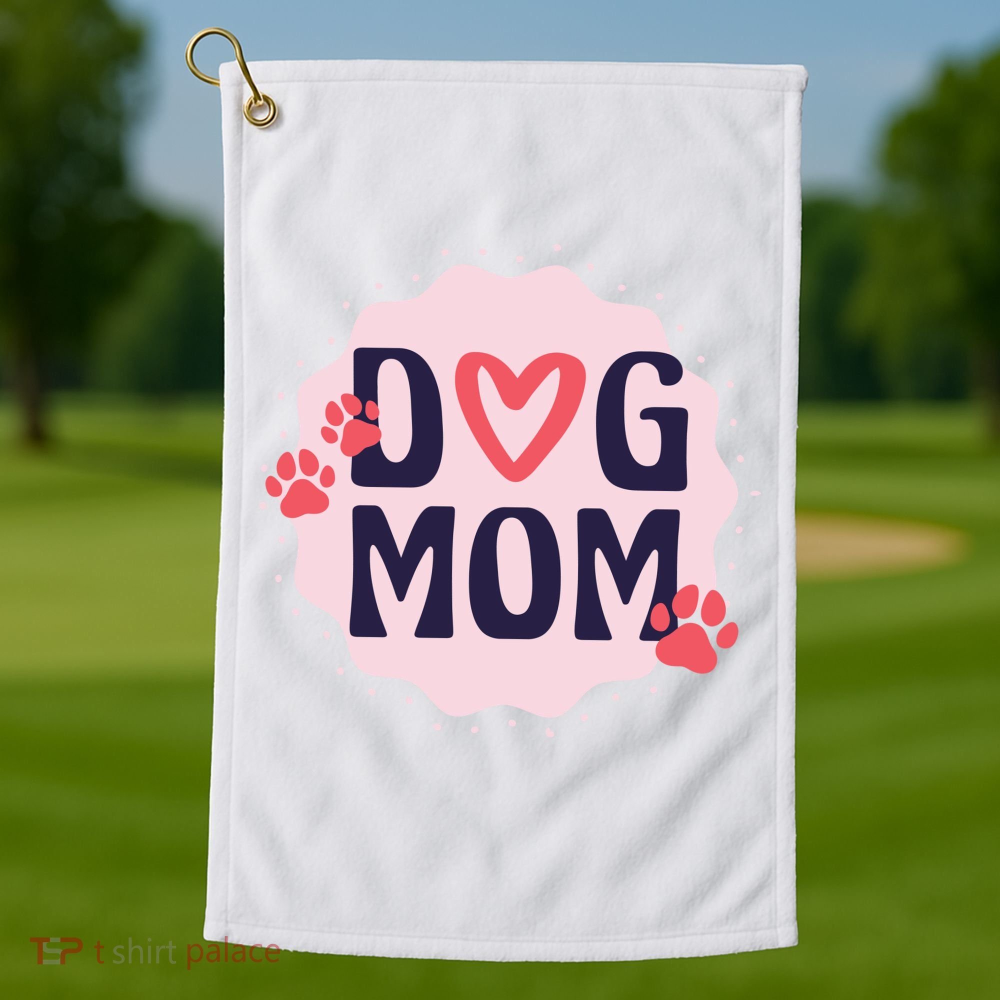 Dog Mom Paw Golf Towel