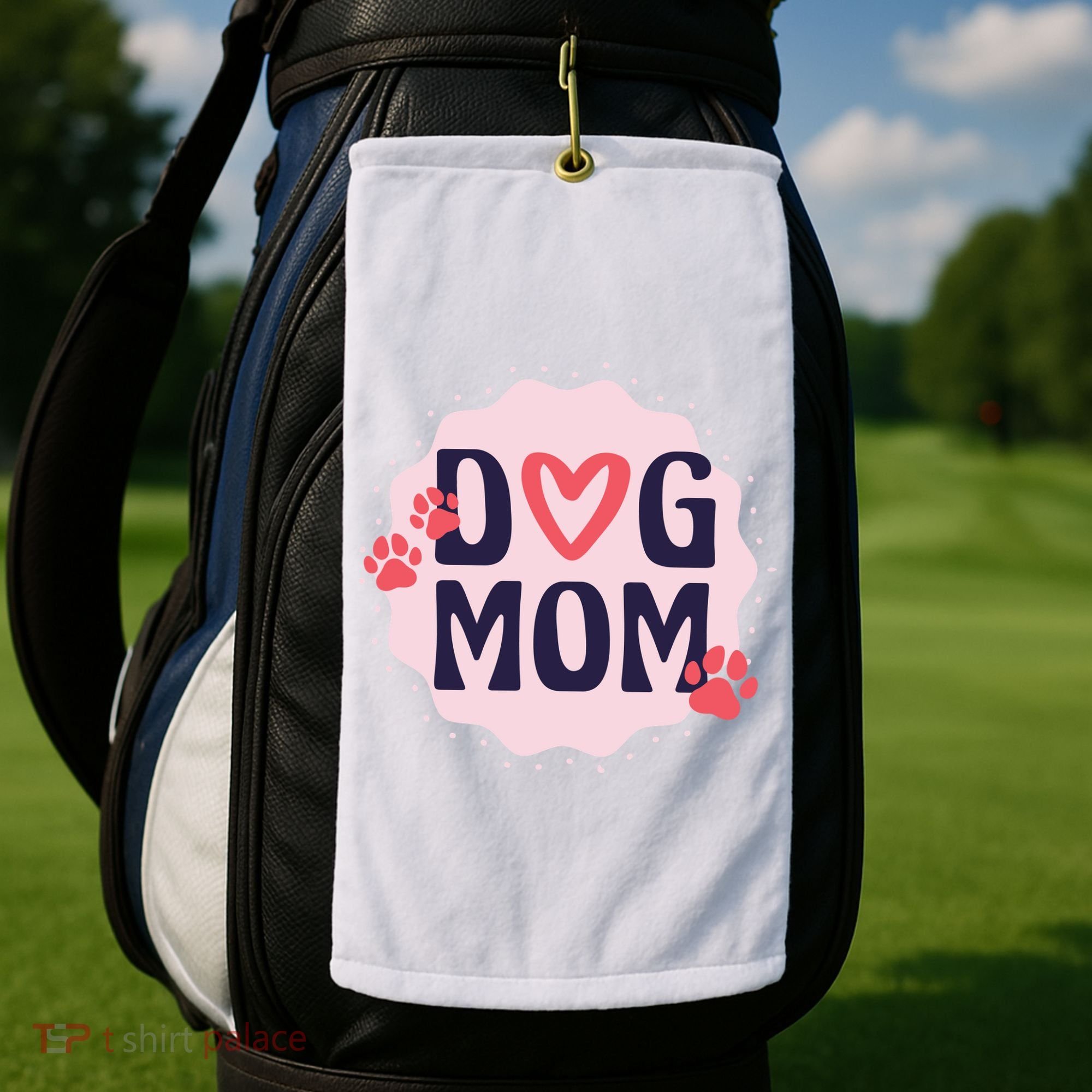 Dog Mom Paw Golf Towel