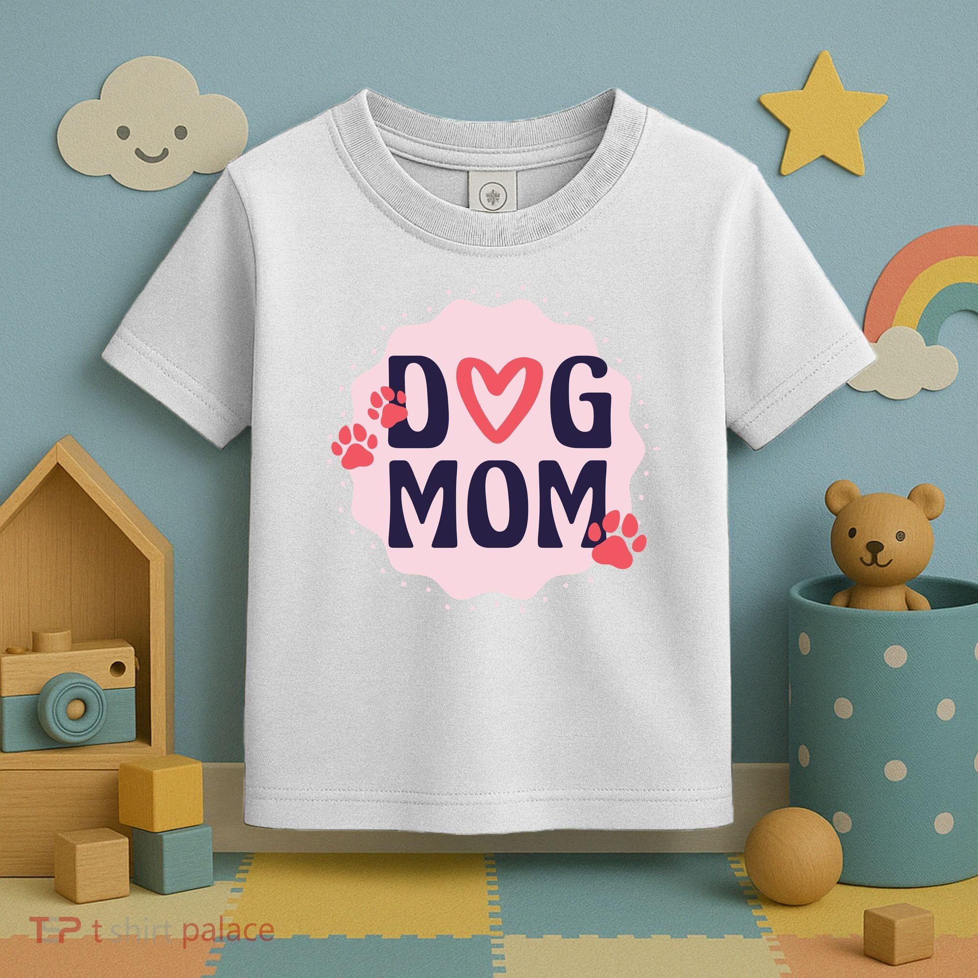 Dog Mom Paw Toddler T-Shirt