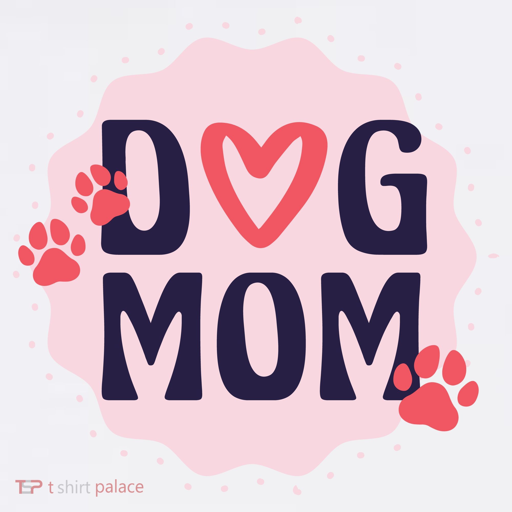 Dog Mom Paw Women's Long Sleeve Shirt