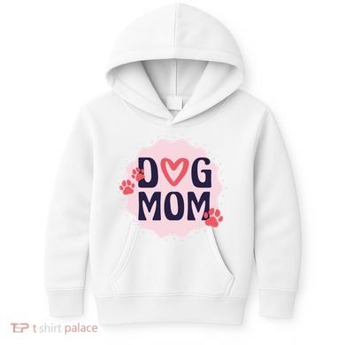 Dog Mom Paw Kids Hoodie