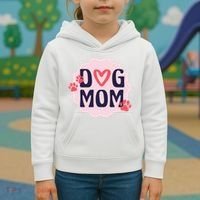 Dog Mom Paw Kids Hoodie thumb 3