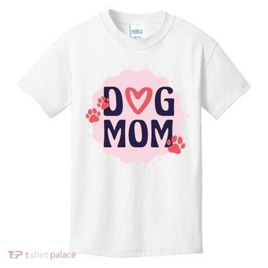 Dog Mom Paw Kids T-Shirt