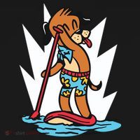 Dog Paddle Boarding USA-Made Doggie Bandana thumb 2