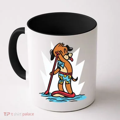 Dog Paddle Boarding Coffee Mug