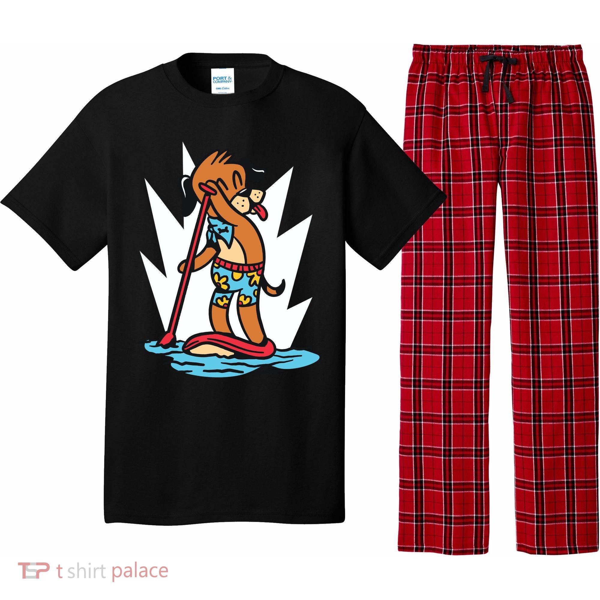 Dog Paddle Boarding Pajama Set