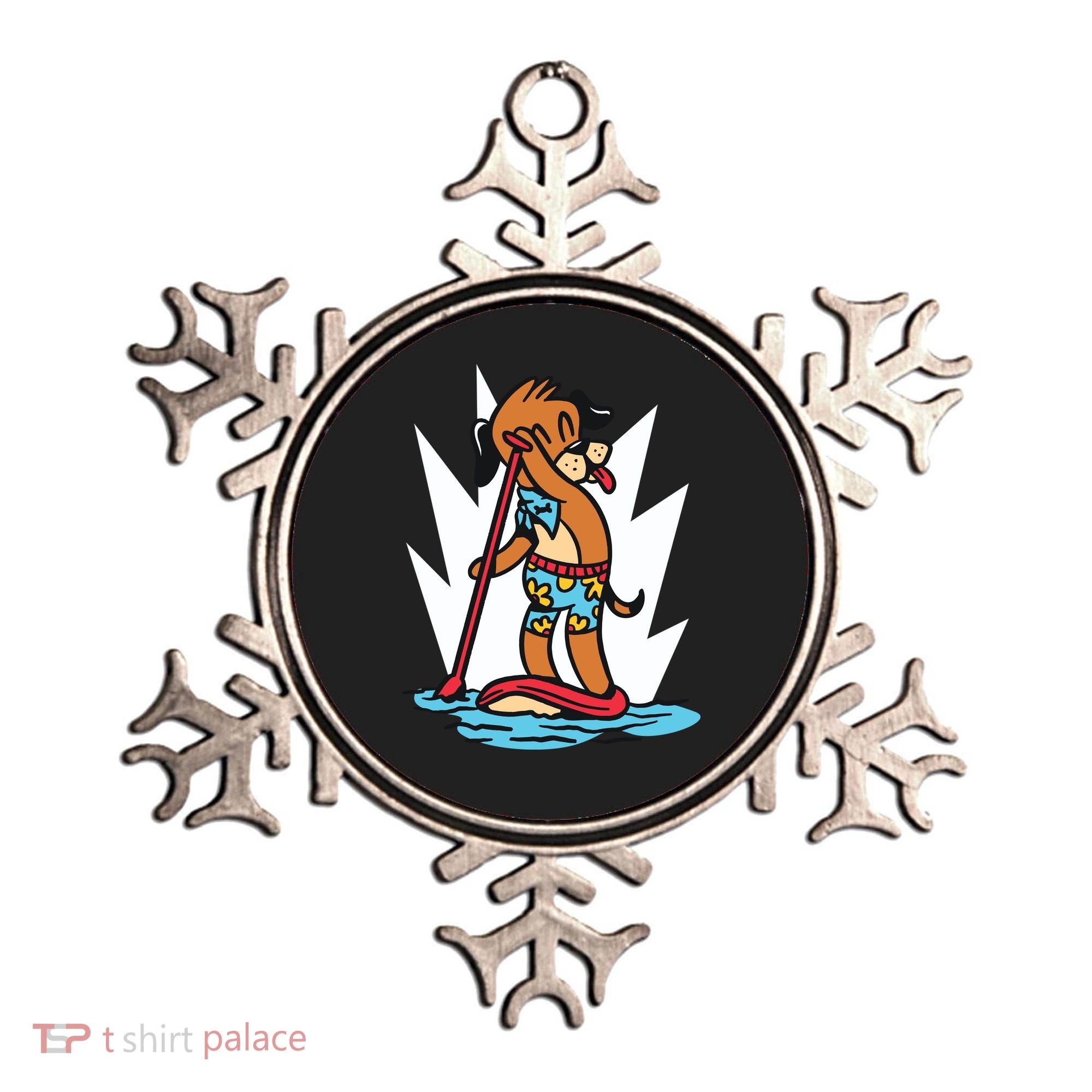 Dog Paddle Boarding Ornament