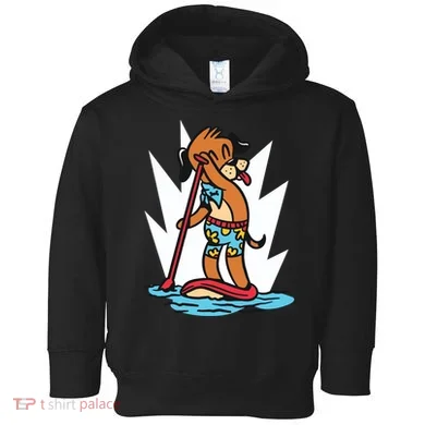 Dog Paddle Boarding Toddler Hoodie