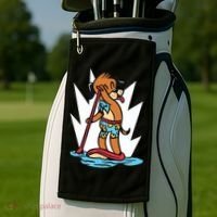 Dog Paddle Boarding Golf Towel thumb 2