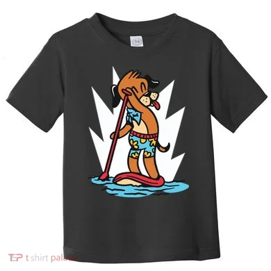 Dog Paddle Boarding Toddler T-Shirt