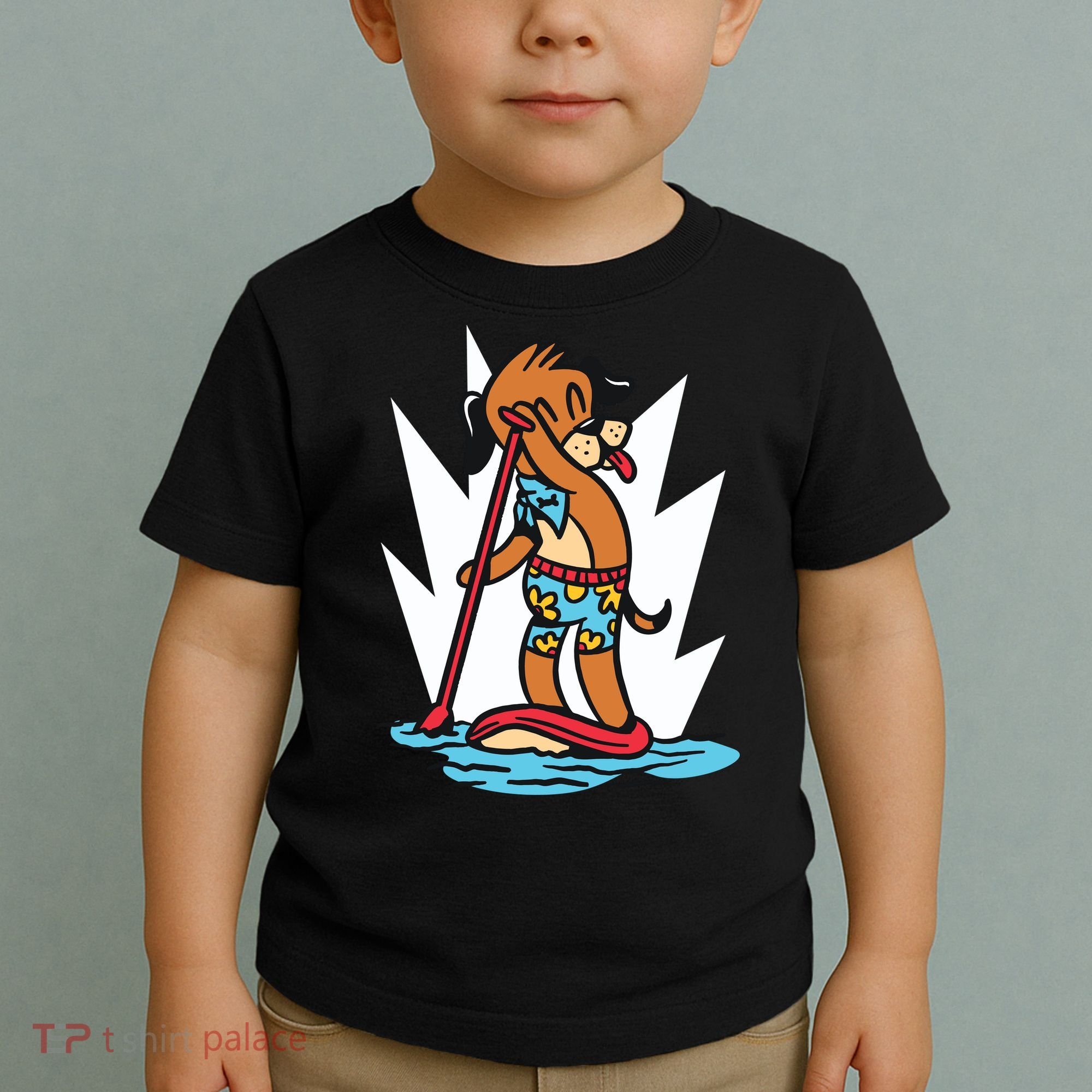 Dog Paddle Boarding Toddler T-Shirt