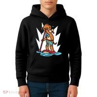 Dog Paddle Boarding Kids Hoodie thumb 4