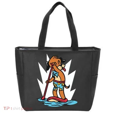Dog Paddle Boarding Tote Bag