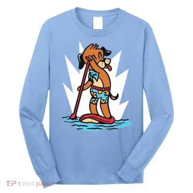 Dog Paddle Boarding Long Sleeve Shirt