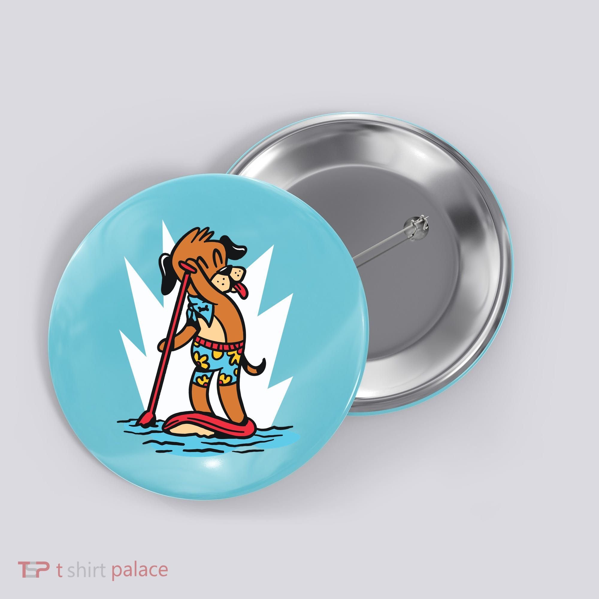 Dog Paddle Boarding Button