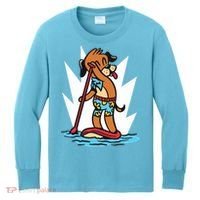 Dog Paddle Boarding Kids Long Sleeve Shirt thumb 0