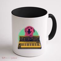 Dog Playing Piano Coffee Mug thumb 1
