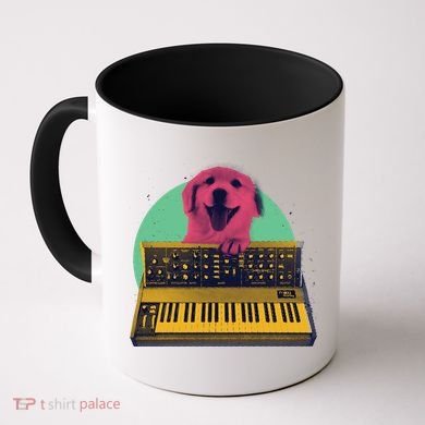 Dog Playing Piano Coffee Mug