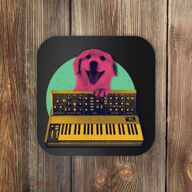 Dog Playing Piano Coaster