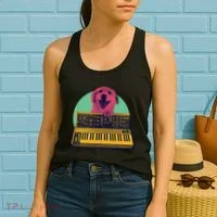 Dog Playing Piano Women's Tank Top thumb 2