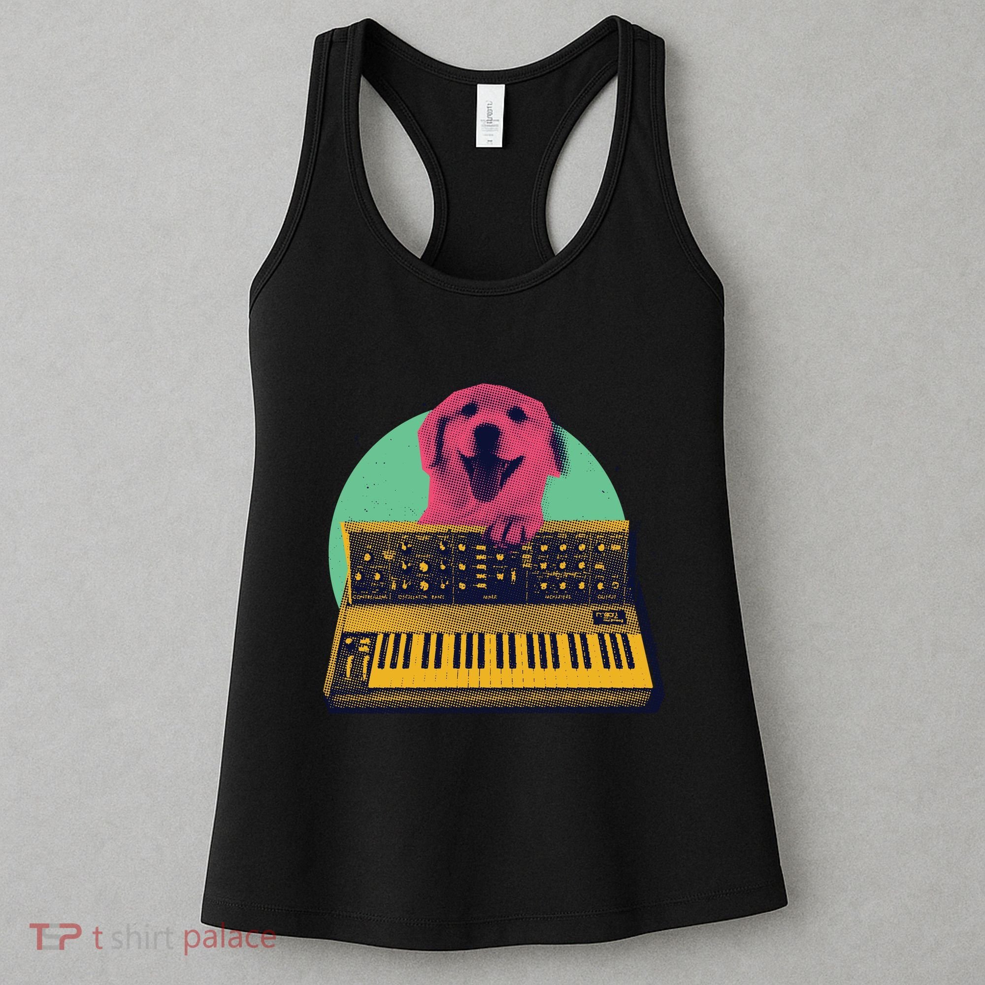 Dog Playing Piano Women's Tank Top
