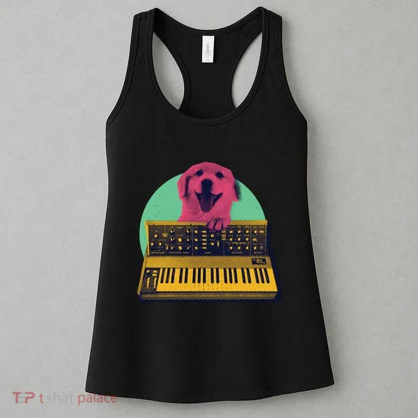 Dog Playing Piano Women's Tank Top
