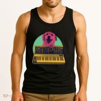 Dog Playing Piano Tank Top thumb 3