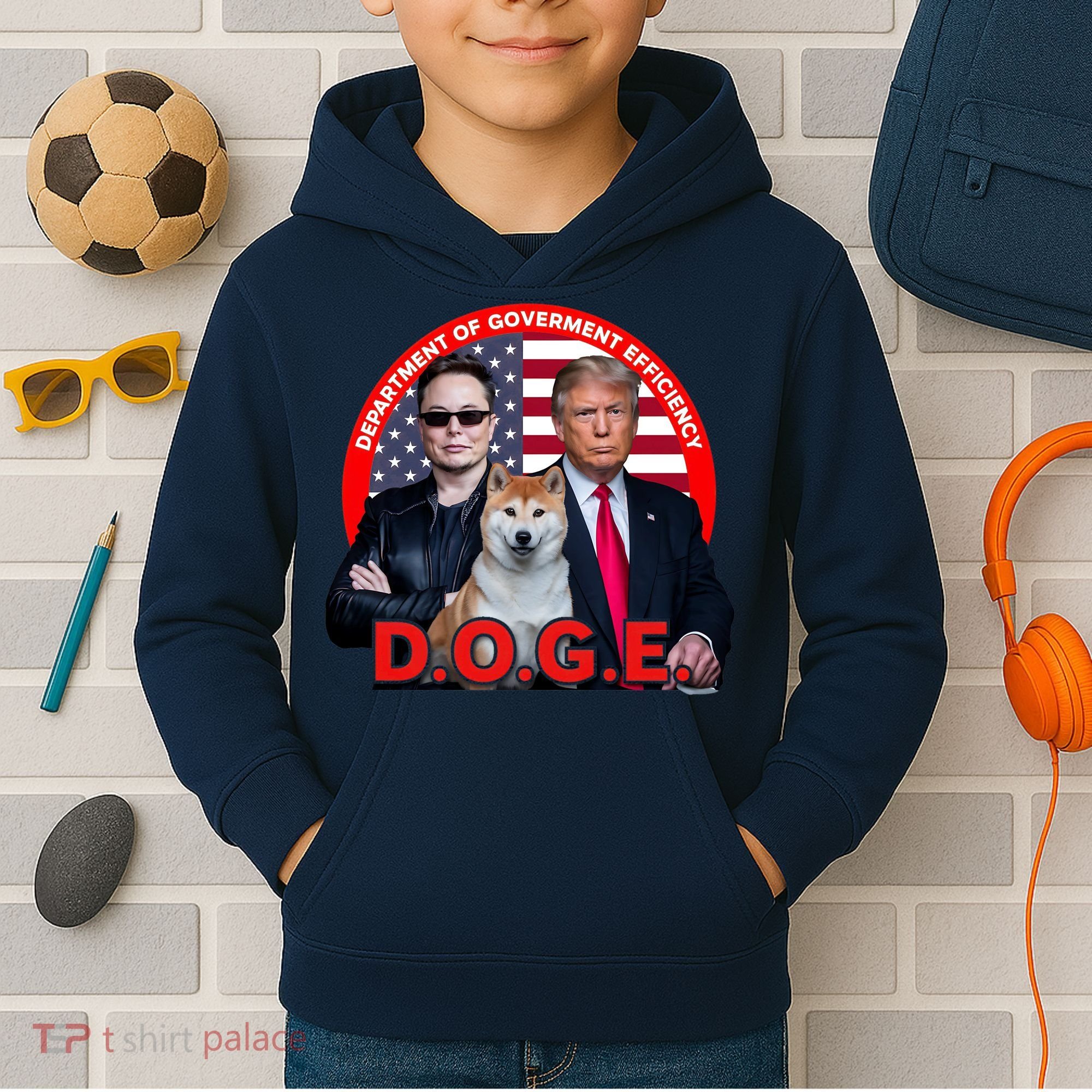 Department Of Government Efficiency D.O.G.E Doge Kids Hoodie