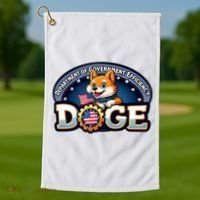 Department Of Government Efficiency Doge Golf Towel thumb 1