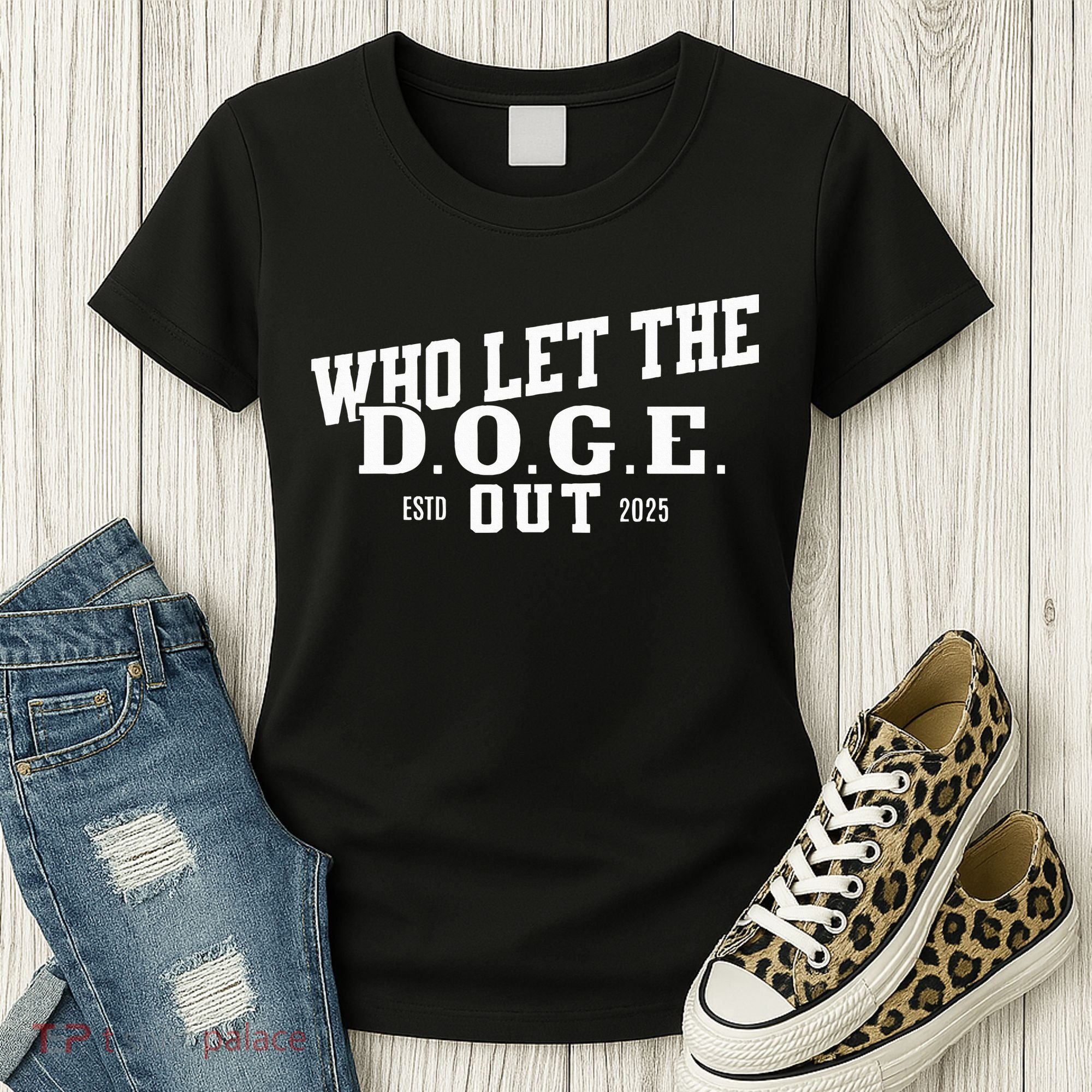 Dept Of Government Efficiency Who Let The D.O.G.E. Out Women's T-Shirt