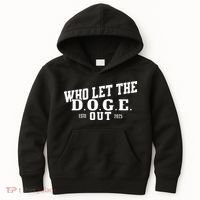 Dept Of Government Efficiency Who Let The D.O.G.E. Out Kids Hoodie thumb 0