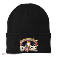 Department Of Government Efficiency Funny Doge Crypto Meme Beanie thumb 0