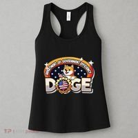 Department Of Government Efficiency Funny Doge Crypto Meme Women's Tank Top thumb 3